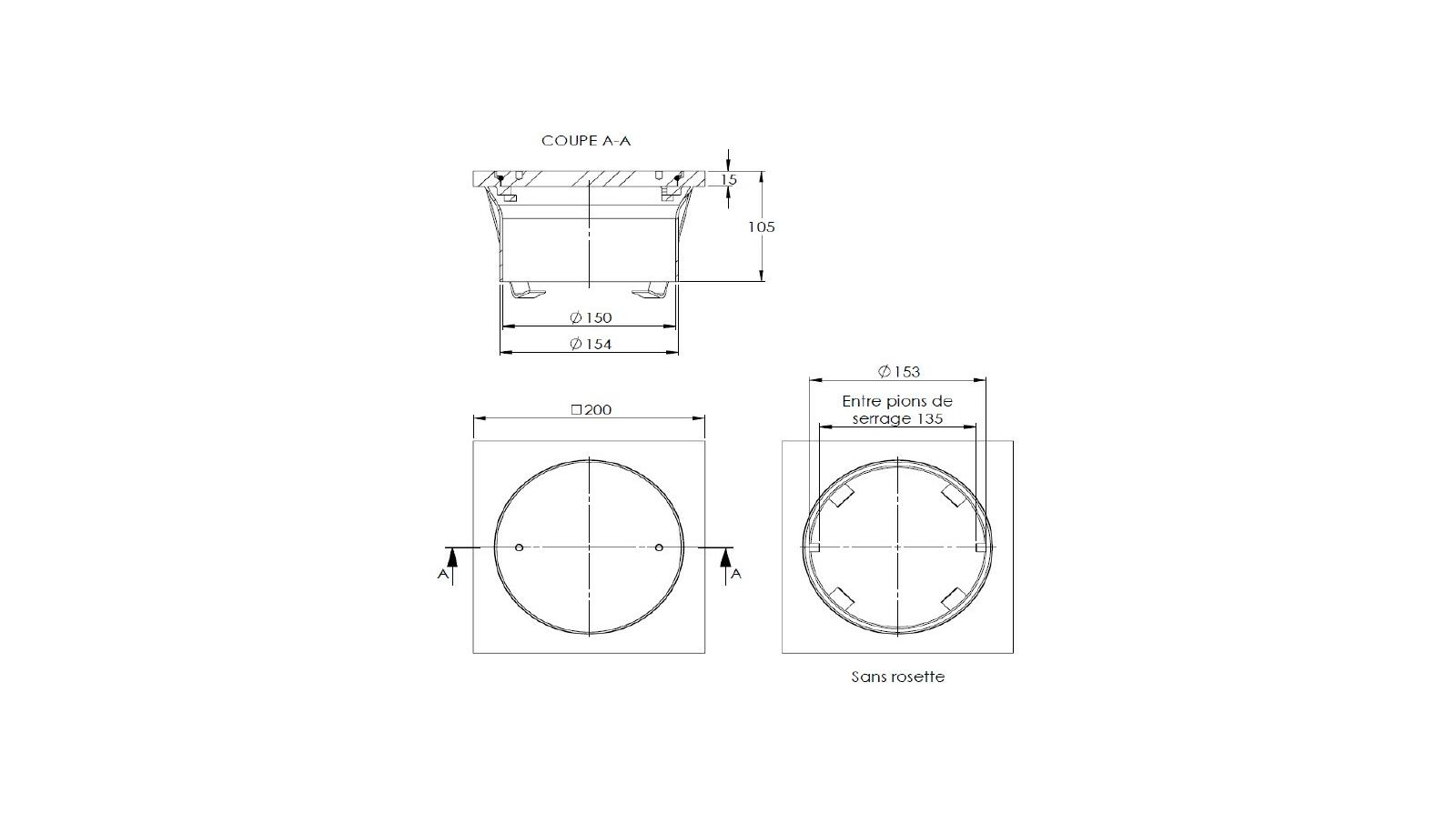 Schéma - BC20 - Bouche à clé 200x200 Schéma - BC20 - Bouche à clé 200x200