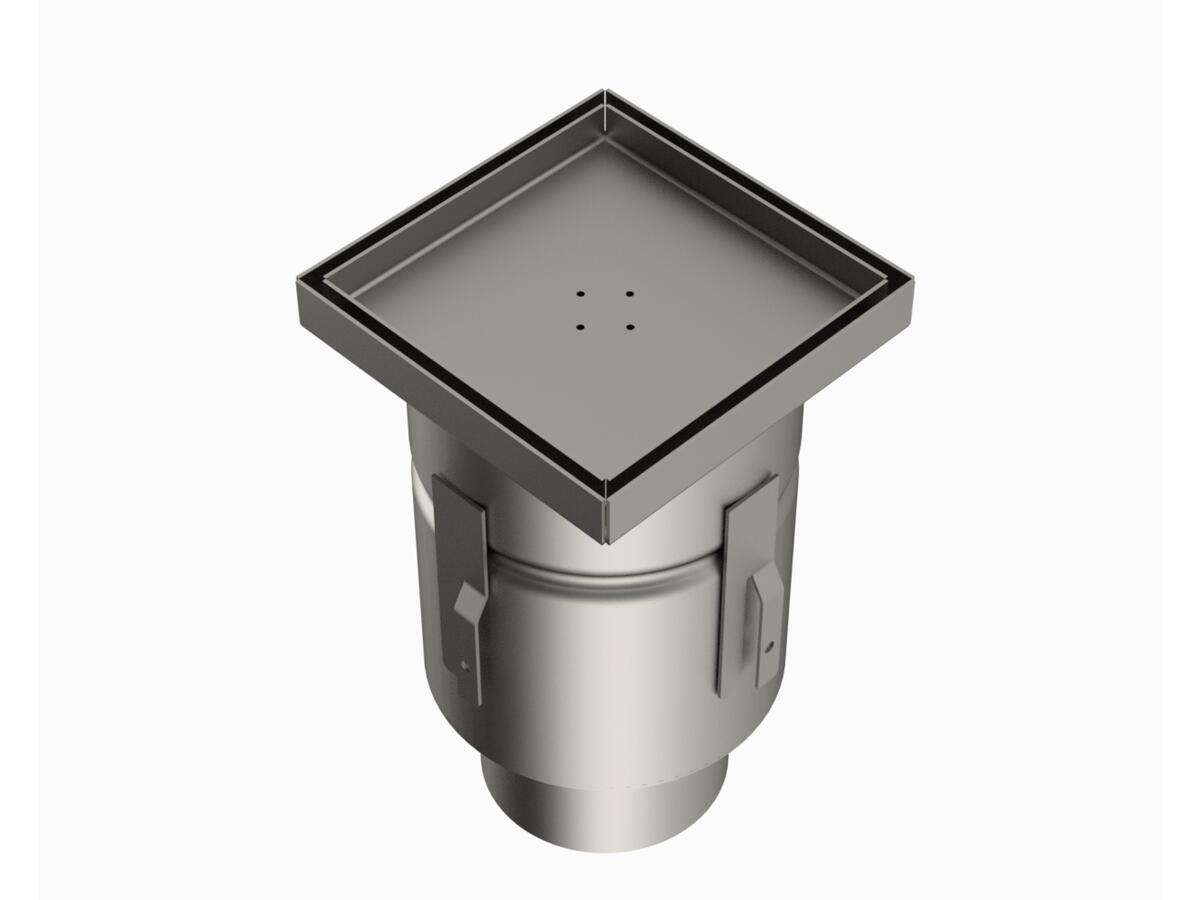 15100IPG - Floor drain trap 150x150 with a vertical outlet 100 mm