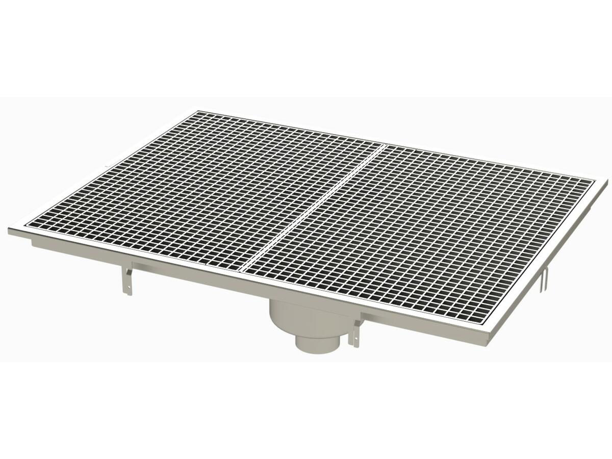 RVT8.10 - Caniveau Rivière® 1052x802 à sortie verticale 100 mm