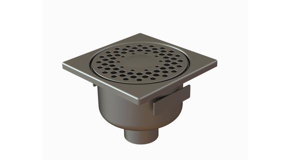 1550 - Siphon 150x150 sortie verticale 50 mm