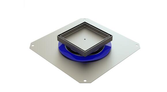 1550RBDG - Floor drain trap 150x150 with a vertical outlet 50 mm