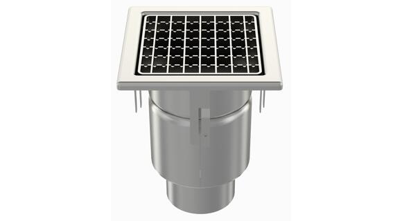 20100IP - Siphon 200x200 sortie verticale 100 mm